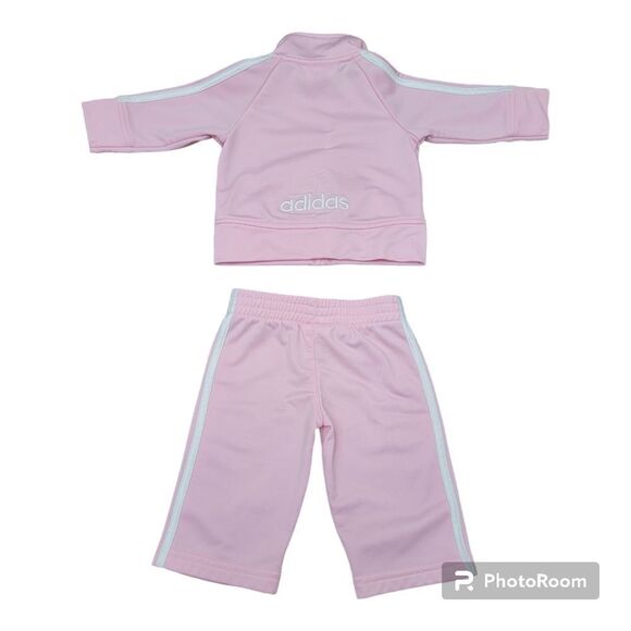 Adidas Girls Classic Tricot Track Set of Two Pink Sporty Size 3 Months - Picture 2 of 11